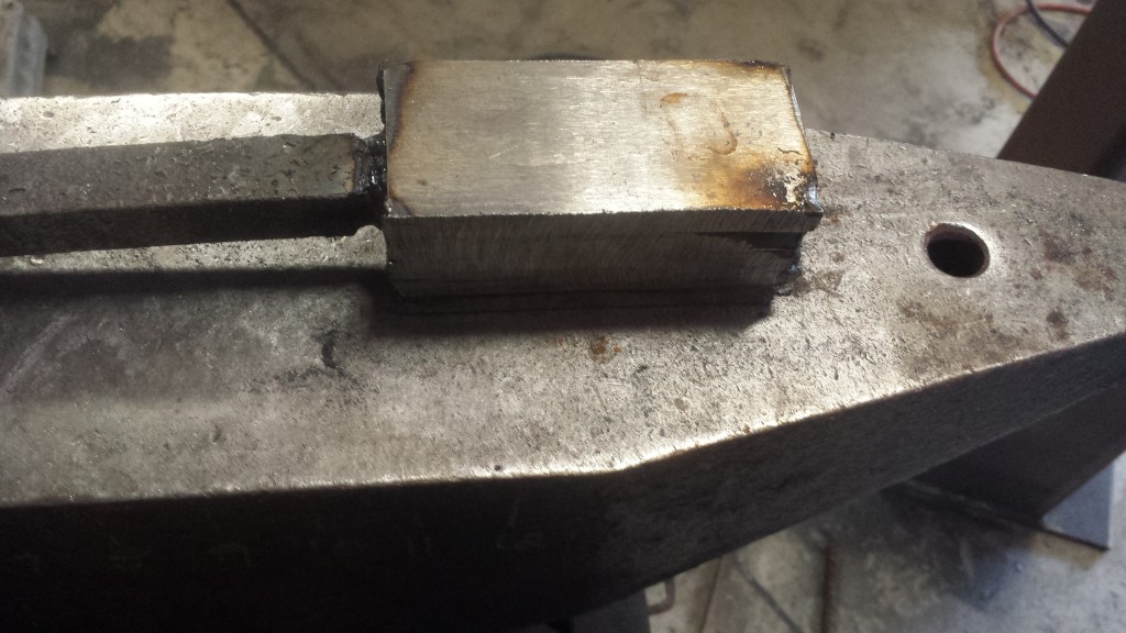 Welded up and ready to go into the forge