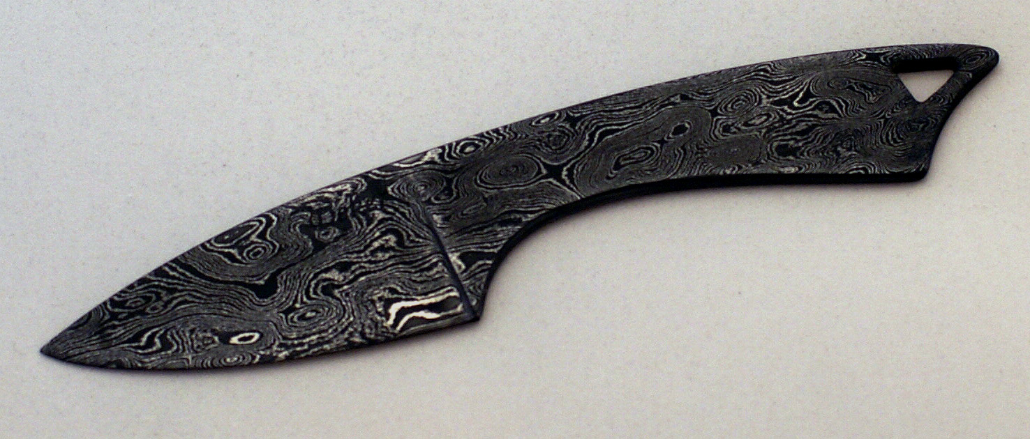 Damascus Neck Knife - Left